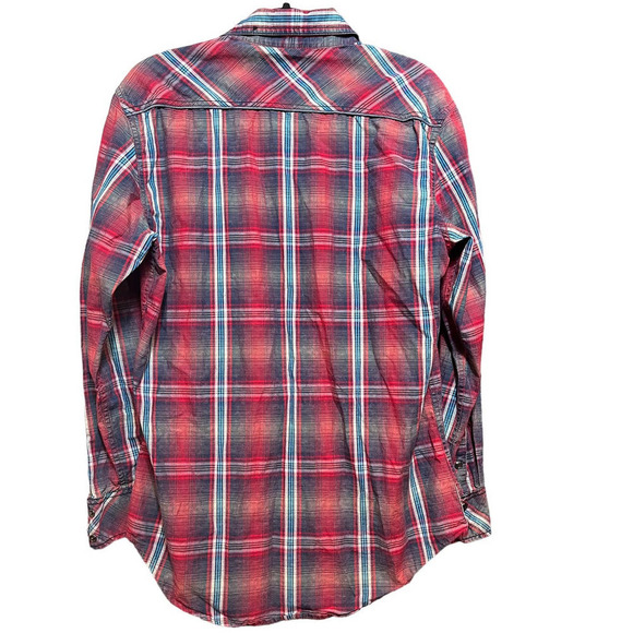 Rock & Roll CowBoy Men’s Snap On Long Sleeve Plaid Shirt - Picture 4 of 7